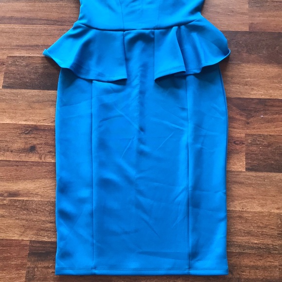 Blue Casual Peplum Dress - Picture 3 of 8